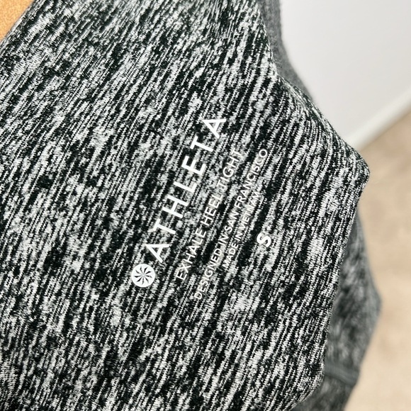 Athleta Exhale Heel Tight Stash‎ Pocket Heather Black Size Small - Picture 5 of 12
